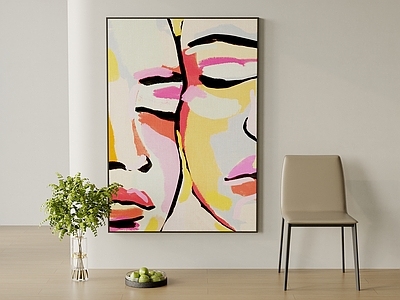 现代极简挂画 画框 玄关挂画 客厅挂画 艺术挂画