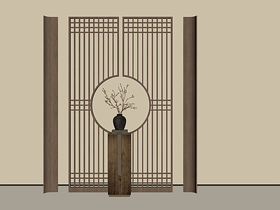 新中式玄关 新中式玄关 隔断