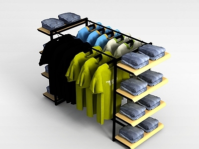 现代市场服装展示架