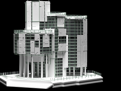 现代艺术风格建筑 未来科技感建筑