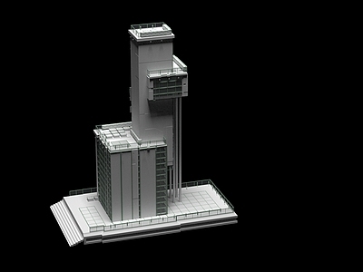现代艺术风格建筑 未来科技感建筑