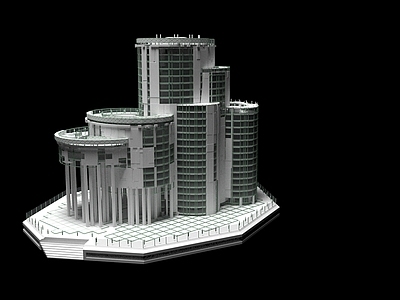 现代艺术风格建筑 未来科技感建筑