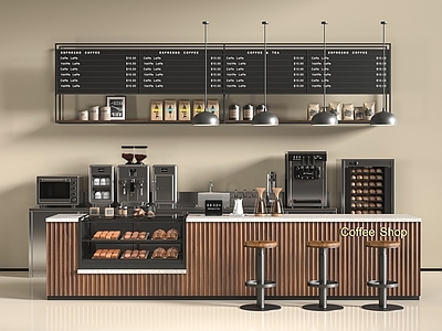 现代甜品面包店 蛋糕店 面包店 甜品店 面包店展柜 工作台