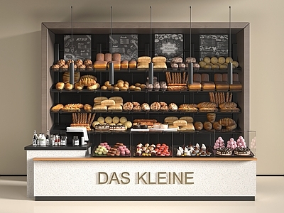现代甜品面包店 蛋糕店 面包店 甜品店 面包店展柜 工作台