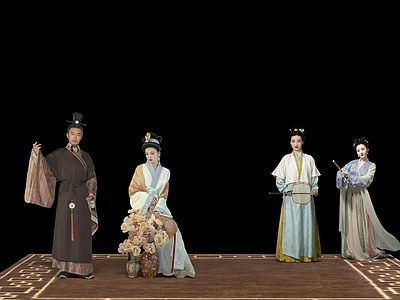 多人 新中式 汉服 夫妻 古人