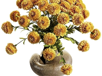 现代奶油花艺 花艺 花瓶 花艺盆栽 菊花