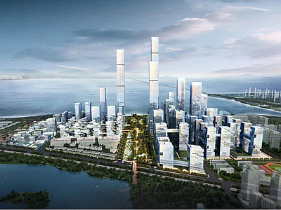 城市规划 深圳湾超级总部 总平面图 施工图