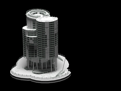 现代风格建筑 未来科技感建筑