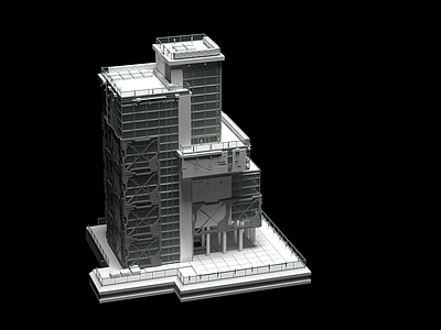 现代风格建筑 未来科技感建筑