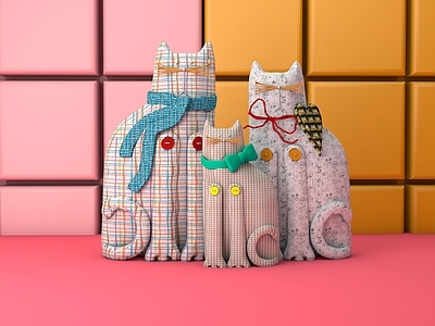 现代卡通猫装饰品
