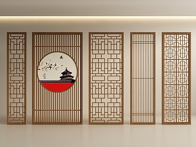 新中式中式隔断 屏风 隔断 屏风隔断