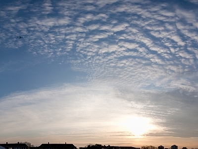现代天空HDR 黄昏HDR 日落阳光 多云天空