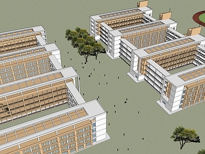 现代学校建筑 教学楼学校