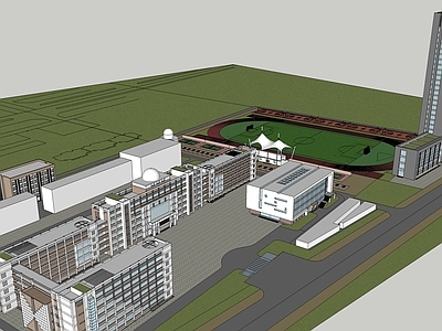 现代学校建筑 教学楼学校