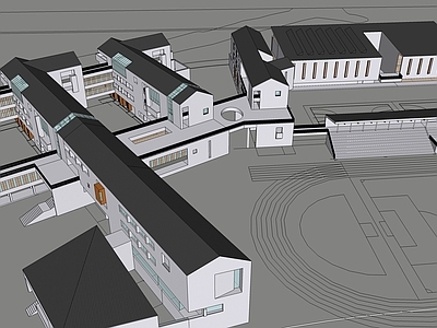现代学校建筑 教学楼学校