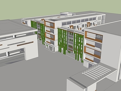 现代学校建筑 教学楼学校