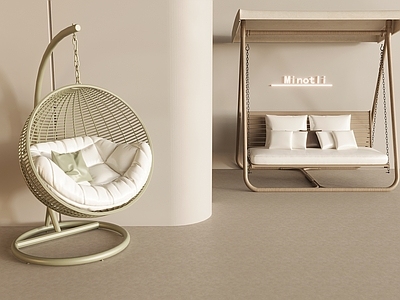 奶油北欧吊椅 北欧ins吊椅 吊篮吊椅秋千椅 藤编摇篮懒人躺椅 摇摇椅