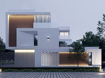 现代别墅外观 独栋别墅 现代别墅 农村自建房