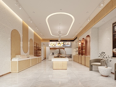 现代原木甜品面包店 蛋糕店 面包店 甜品店