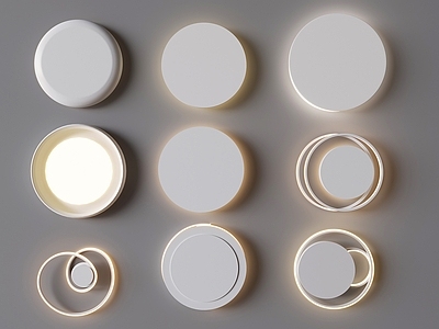 北欧奶油吸顶灯 奶油风圆形吸顶灯 圆环环绕吸顶灯 卧室吸顶灯 客厅吸顶灯 儿童吸顶灯