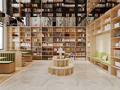 现代书店 现代风格书吧 书店 图书室 阶梯凳