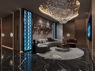 现代美容院 美容院大厅 美容院包间