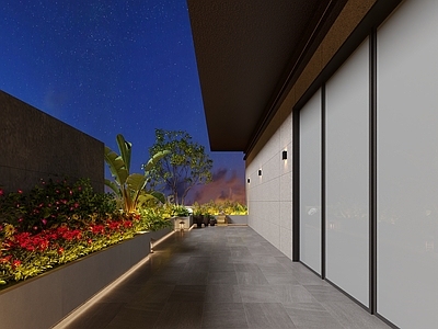 现代阳台 生活阳台 露台 花园