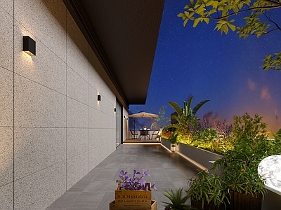 现代阳台 休闲阳台 生活阳台 露台 花园