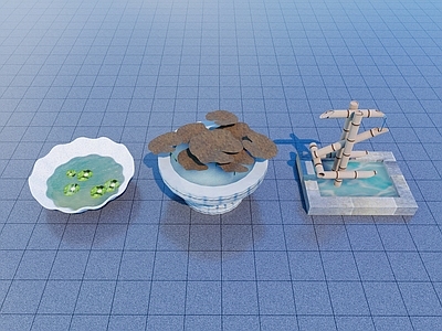新中式庭院小品 禅意庭院小品 洗手池 水钵 荷花水池