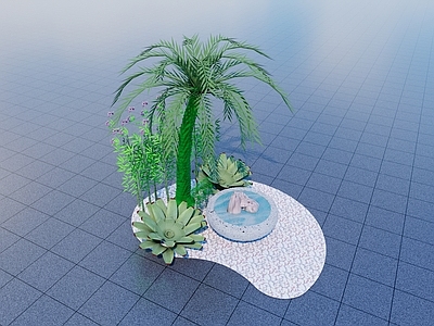 新中式庭院小品 枯山水 禅意庭院小品 洗手池 水钵