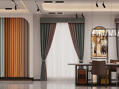 现代极简家居专卖店 窗帘店 布艺店