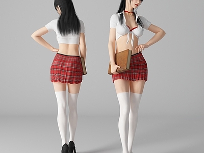 女人 现代时尚人物 jk女人
