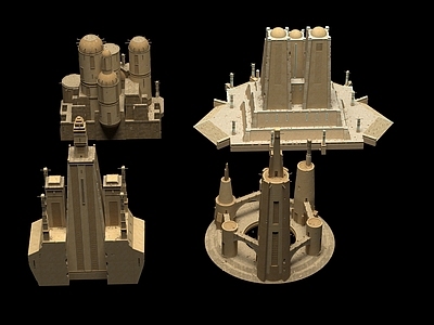 中古艺术风格建筑 古代神殿建筑