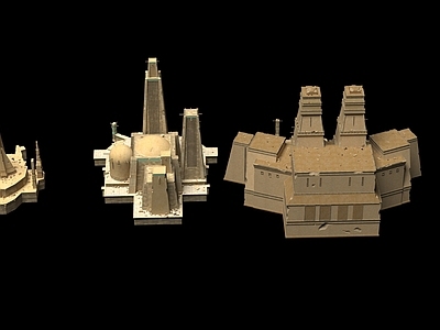 中古艺术风格建筑 古代神殿建筑