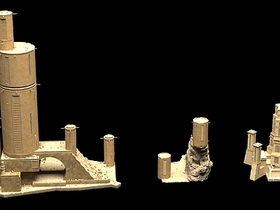 中古艺术风格建筑 古代神殿建筑
