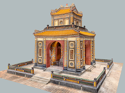 现代古建 嗣德陵 石碑建筑 越南古建 历史建筑 越南墓