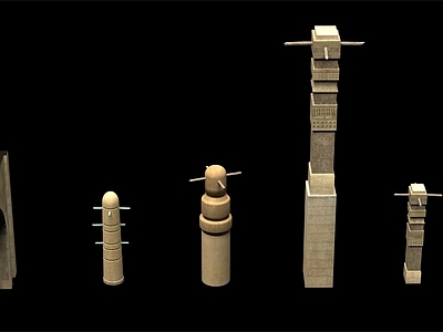 中古风格建筑 古代神殿建筑