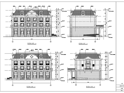 现代欧式商业街 多层商业商铺建施 施工图