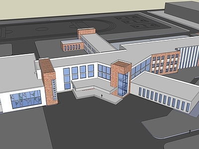 现代学校建筑 教学楼学校
