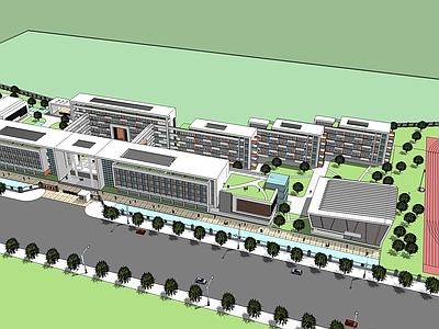 现代学校建筑 教学楼学校