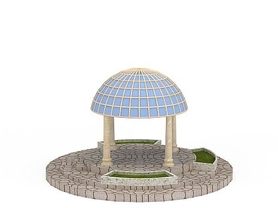 现代其他景观小品 凉亭