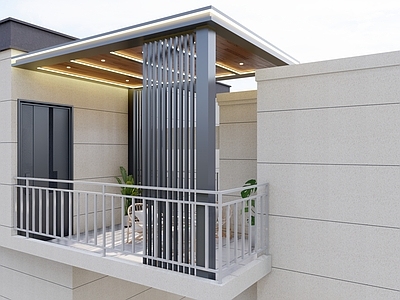 现代极简其他景观小建筑 屋顶花园 凉亭 户外凉亭 铝合金凉亭 现代凉亭