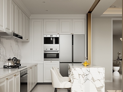 现代开放式厨房 餐厅厨房 岛台厨房 吧台厨房 半开放式厨房