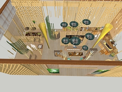 现代其他店铺 竹艺店 网红 竹构