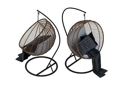 现代新中式吊椅 吊椅