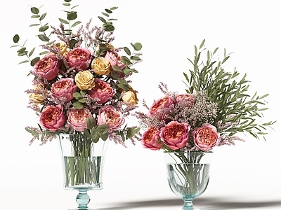 现代极简花艺 现代花瓶 玫瑰花花瓶