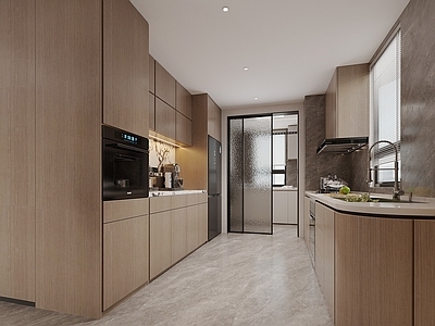 现代开放式厨房 厨房