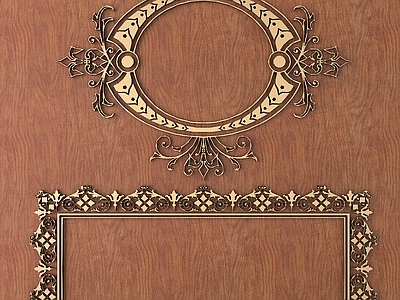 法式欧式雕花 欧式边框 金属边框 雕花边框 金属雕花