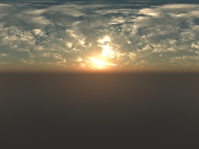 现代天空HDR 黄昏 高空 多云 傍晚