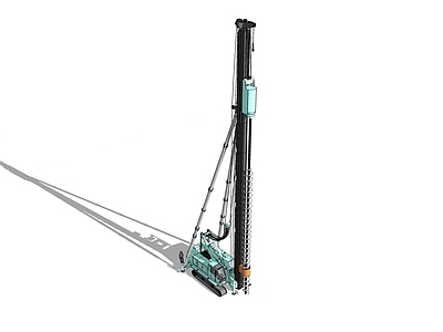 其他交通工具 打桩机 建模 施工 施工现场
